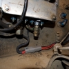 Fuel pump wiring under the car.